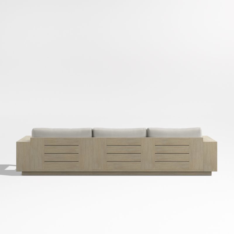 Mallorca Wood 2-Piece Right-Arm Chaise Outdoor Sectional Sofa with Cast Silver Sunbrella ® Cushions - image 10 of 11