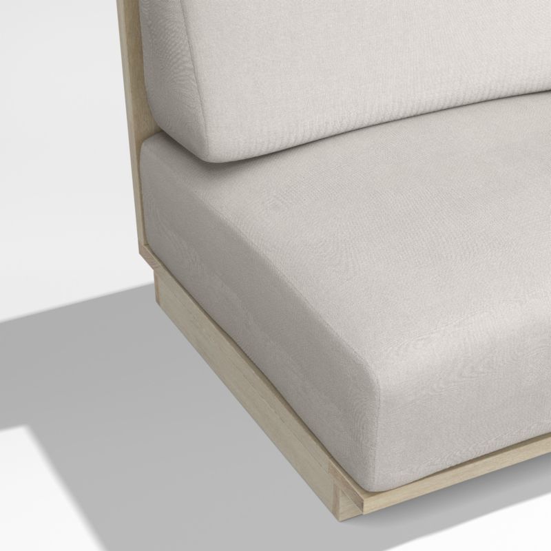 Mallorca Wood 3-Piece L-Shaped Armless Outdoor Sectional Sofa with Cast Ash Sunbrella ® Cushions - image 10 of 11