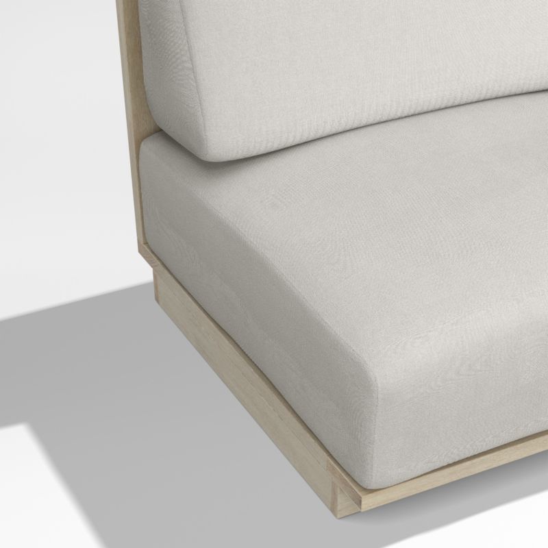 Mallorca Wood 3-Piece L-Shaped Armless Outdoor Sectional Sofa with Cast Silver Sunbrella ® Cushions - image 10 of 11