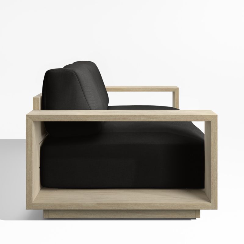 Mallorca 85" Wood Outdoor Sofa with Canvas Black Sunbrella ® Cushions - image 9 of 12