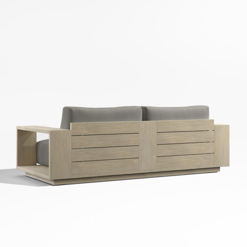 Mallorca 85" Wood Outdoor Sofa with Canvas Charcoal Sunbrella ® Cushions - image 9 of 11