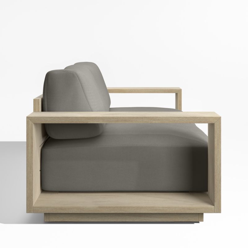 Mallorca 85" Wood Outdoor Sofa with Canvas Charcoal Sunbrella ® Cushions - image 8 of 11