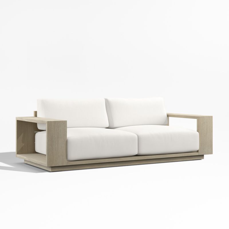 Mallorca 85" Wood Outdoor Sofa with Canvas Canvas Sunbrella ® Cushions - image 7 of 11