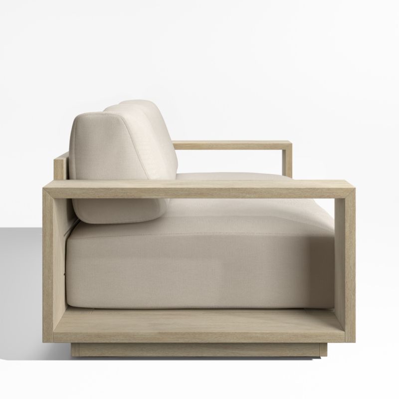 Mallorca 85" Wood Outdoor Sofa with Canvas Flax Sunbrella ® Cushions - image 8 of 11