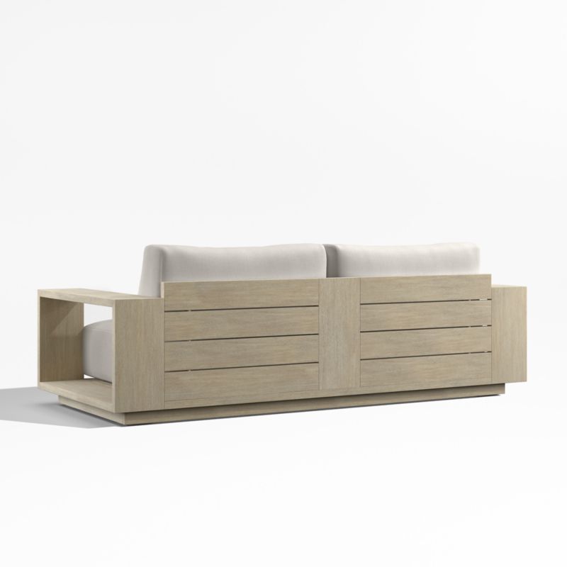 Mallorca 85" Wood Outdoor Sofa with Cast Ash Sunbrella ® Cushions - image 9 of 10