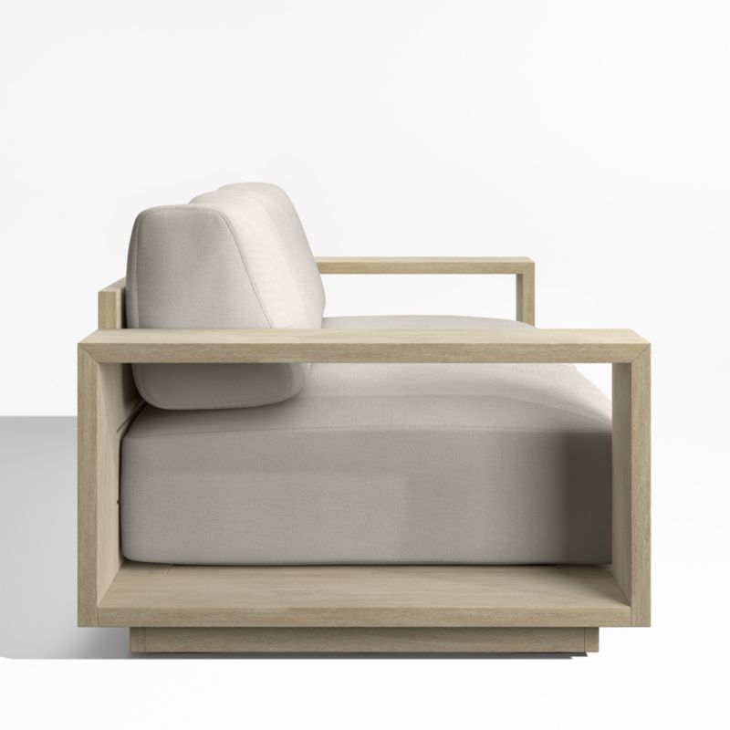 Mallorca 85" Wood Outdoor Sofa with Cast Ash Sunbrella ® Cushions - image 8 of 10