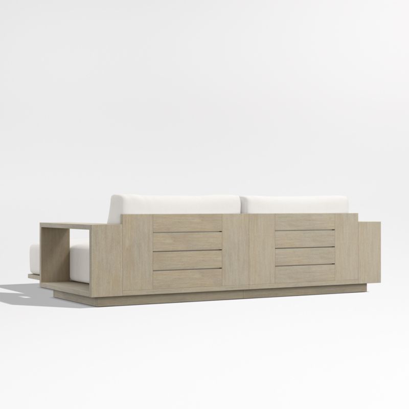 Mallorca 86" Wood Double-Chaise Outdoor Daybed with Canvas Canvas Sunbrella ® Cushions - image 9 of 10