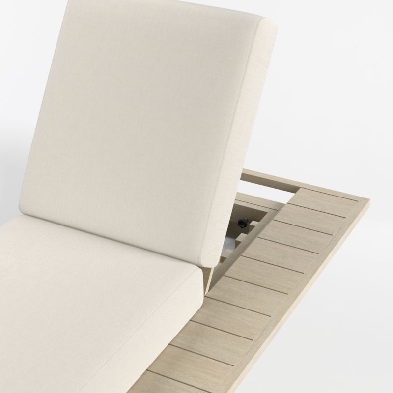 Mallorca Wood Outdoor Sun Lounger with Ivory Cushions