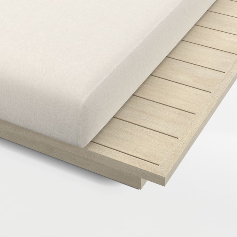 Mallorca Wood Outdoor Sun Lounger with Ivory Cushions