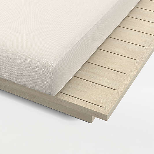 Mallorca Wood Outdoor Sun Lounger with Ivory Cushions