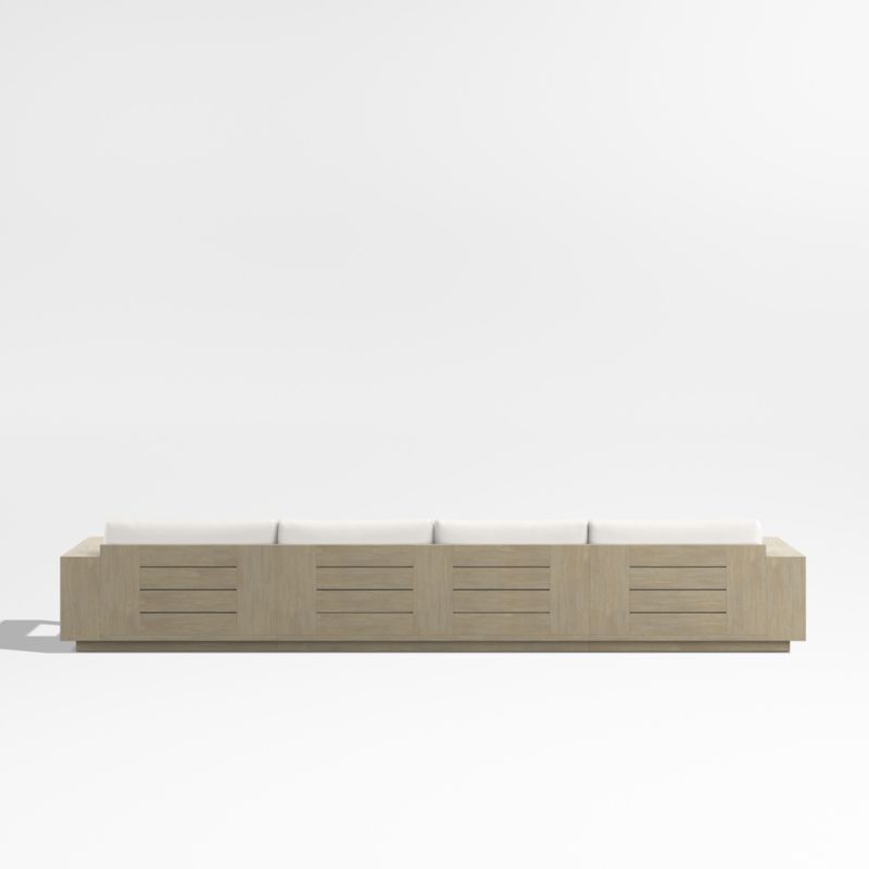 Mallorca Wood Double-Chaise Outdoor Sectional Sofa with Canvas Canvas Sunbrella ® Cushions - image 10 of 11