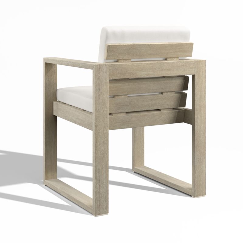 Mallorca Wood Outdoor Dining Armchair with Canvas Canvas Sunbrella ® Cushions - image 7 of 9