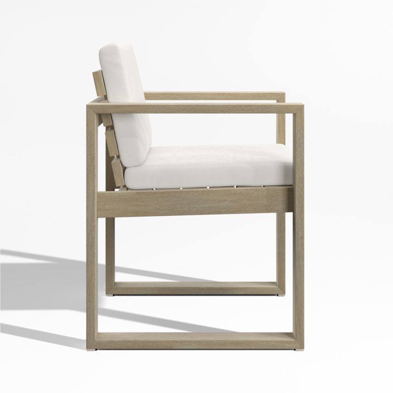 Mallorca Wood Outdoor Dining Armchair with Canvas Canvas Sunbrella ® Cushions - image 6 of 9