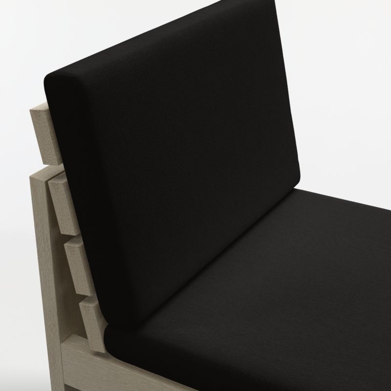 Mallorca Wood Outdoor Dining Chair with Canvas Black Sunbrella ® Cushions