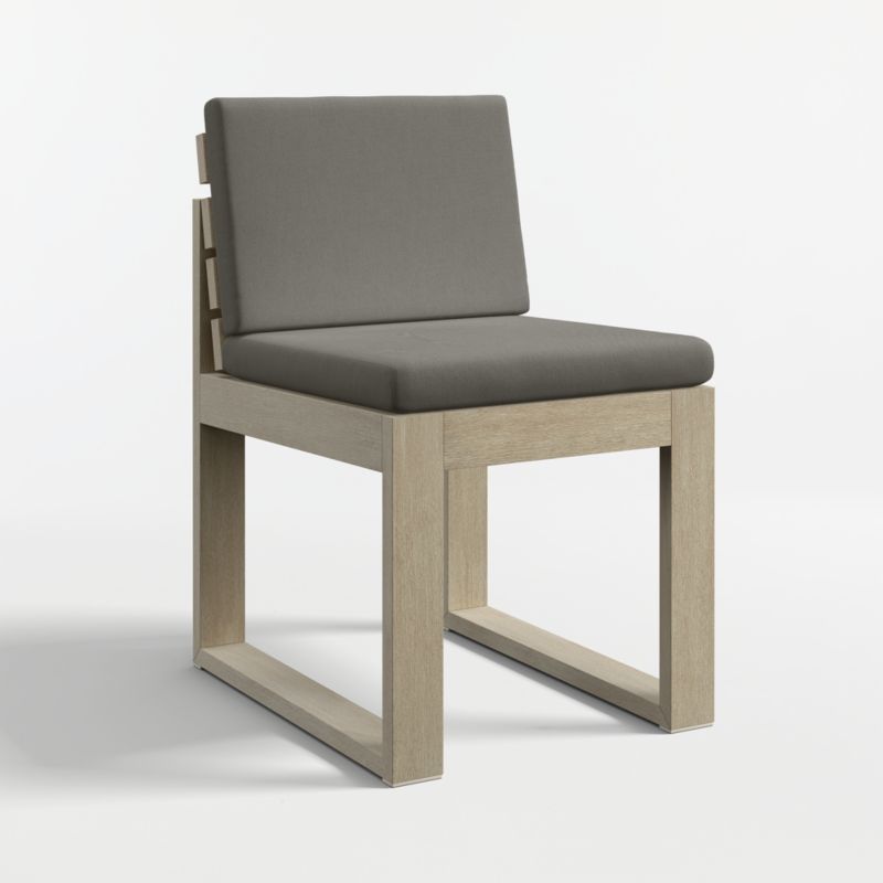 Mallorca 92"-114" Solid Wood Outdoor Extension Dining Table and Chair Set with Canvas Charcoal Sunbrella ® Cushions