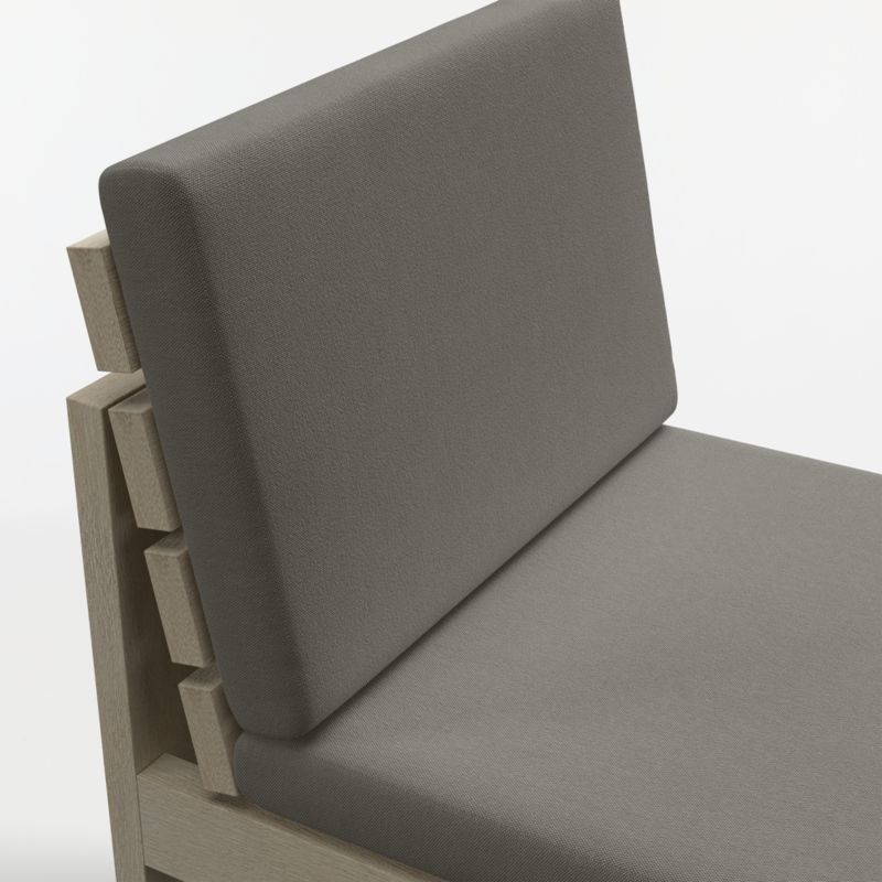 Mallorca Wood Outdoor Dining Chair with Canvas Charcoal Sunbrella ® Cushions