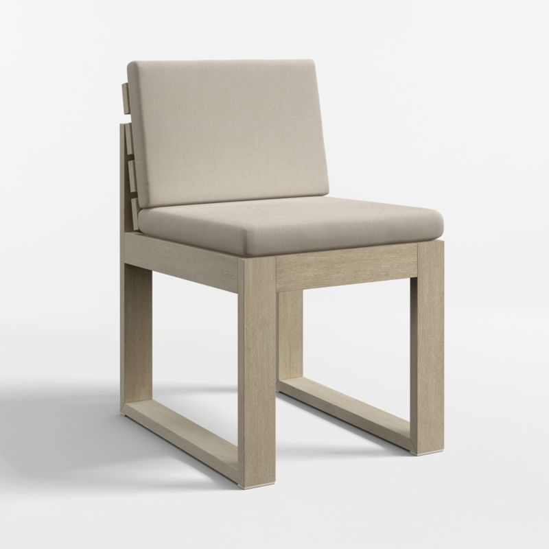 Mallorca 92"-114" Solid Wood Outdoor Extension Dining Table and Chair Set with Canvas Flax Sunbrella ® Cushions