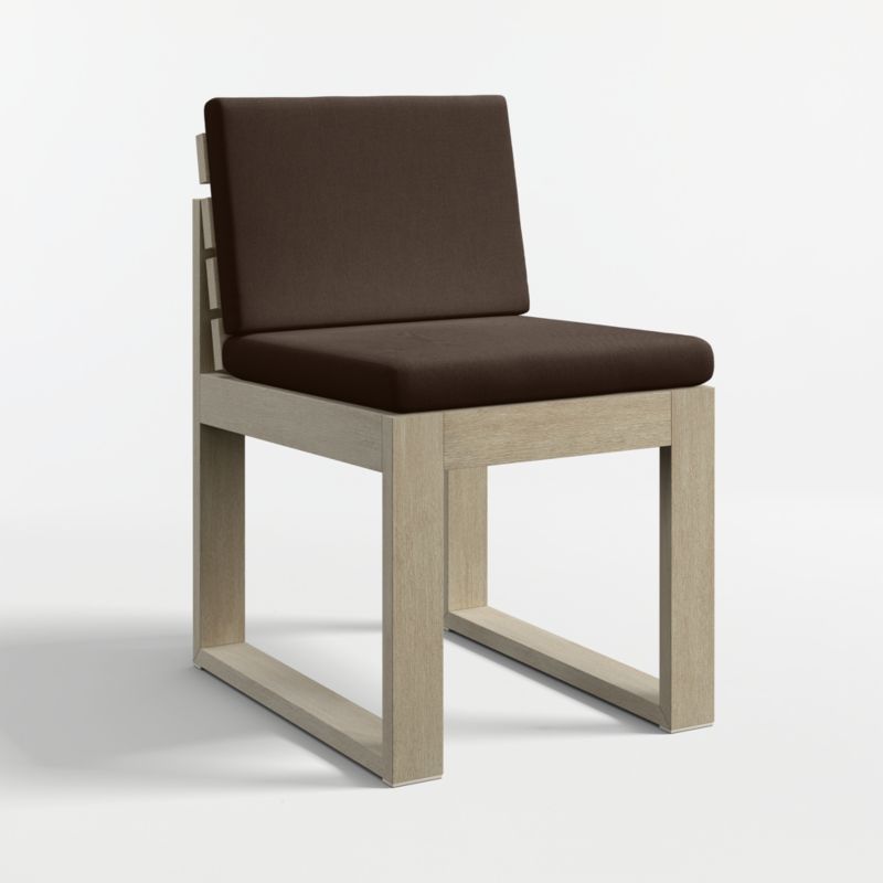 Mallorca 92"-114" Solid Wood Outdoor Extension Dining Table and Chair Set with Canvas Java Sunbrella ® Cushions