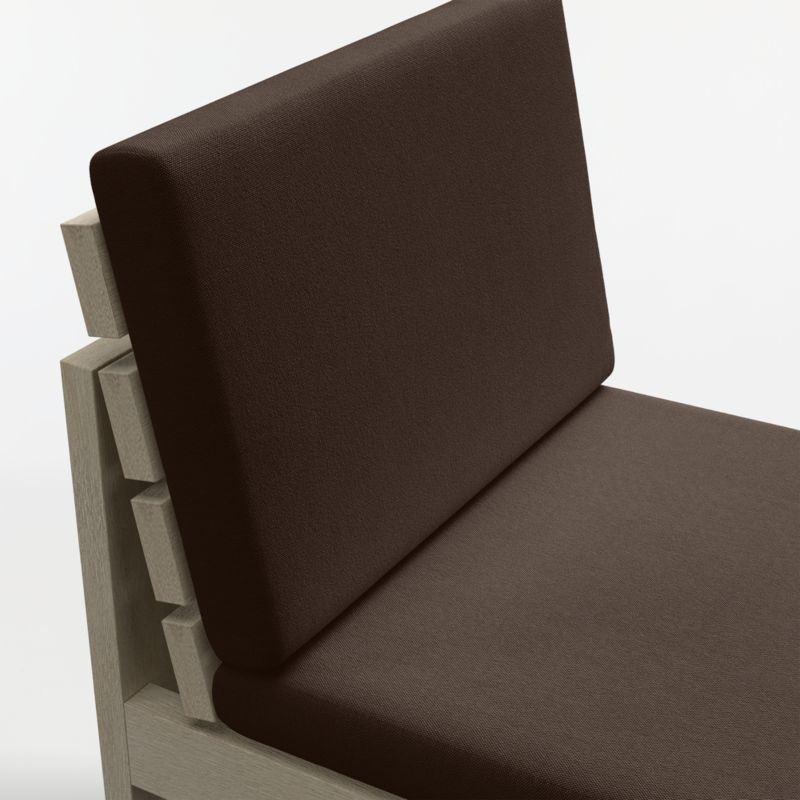 Mallorca Wood Outdoor Dining Chair with Canvas Java Sunbrella ® Cushions