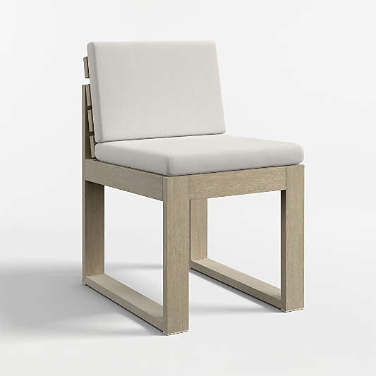 Mallorca Wood Outdoor Dining Chair with Canvas Natural Sunbrella ® Cushions