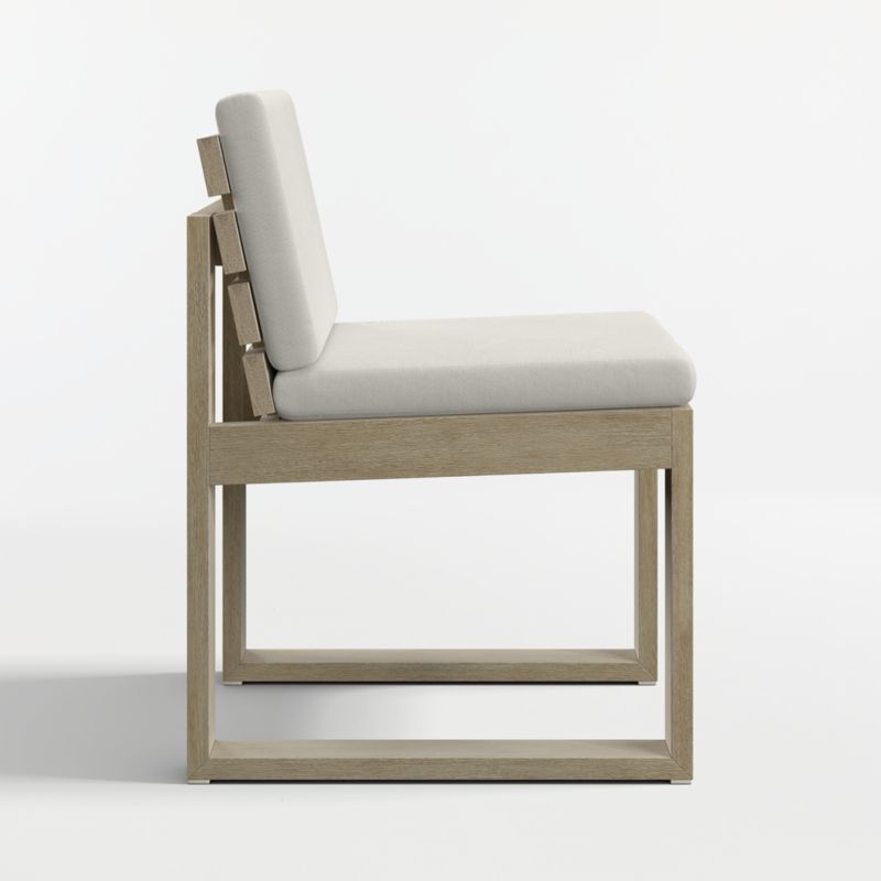 Mallorca Wood Outdoor Dining Chair with Canvas Natural Sunbrella ® Cushions