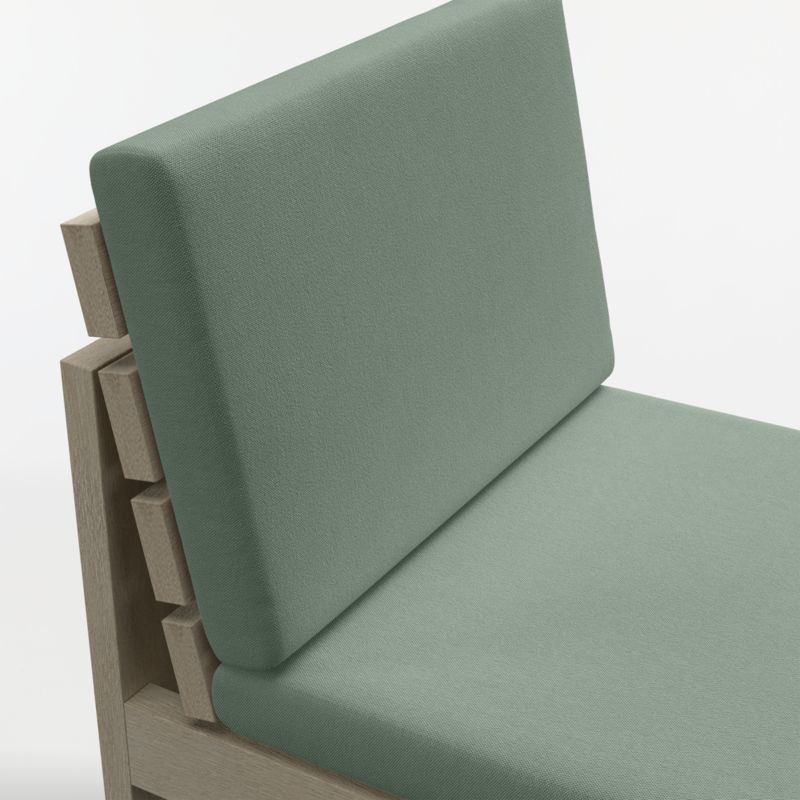 Mallorca Wood Outdoor Dining Chair with Canvas Spa Sunbrella ® Cushions