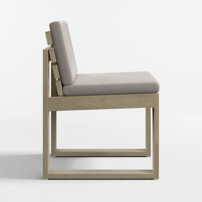 Mallorca Wood Outdoor Dining Chair with Cast Ash Sunbrella ® Cushions