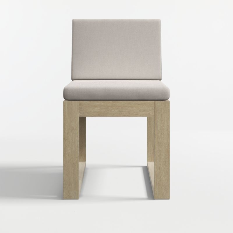 Mallorca Wood Outdoor Dining Chair with Cast Ash Sunbrella ® Cushions