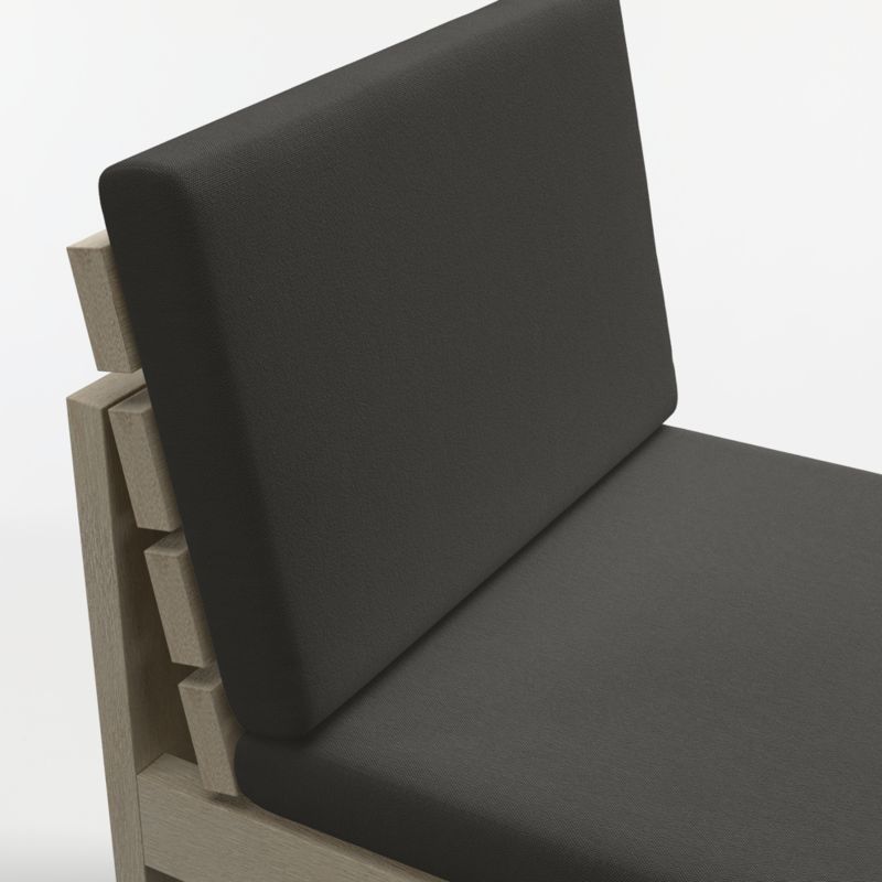 Mallorca Wood Outdoor Dining Chair with Cast Charcoal Sunbrella ® Cushions