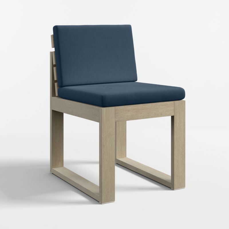 Mallorca 92"-114" Solid Wood Outdoor Extension Dining Table and Chair Set with Cast Harbor Sunbrella ® Cushions