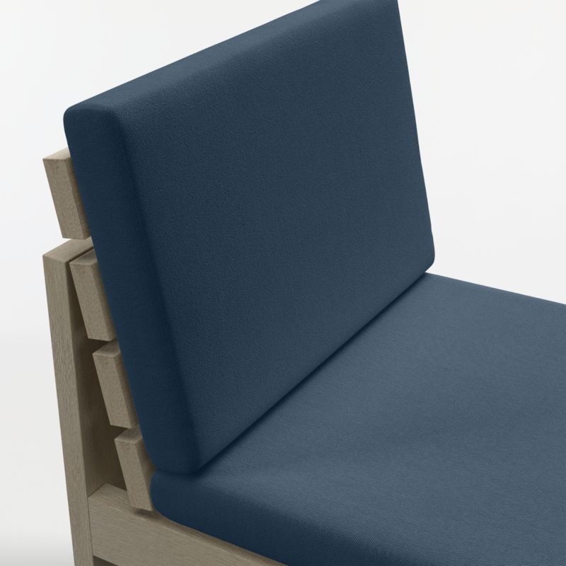 Mallorca Wood Outdoor Dining Chair with Cast Harbor Sunbrella ® Cushions