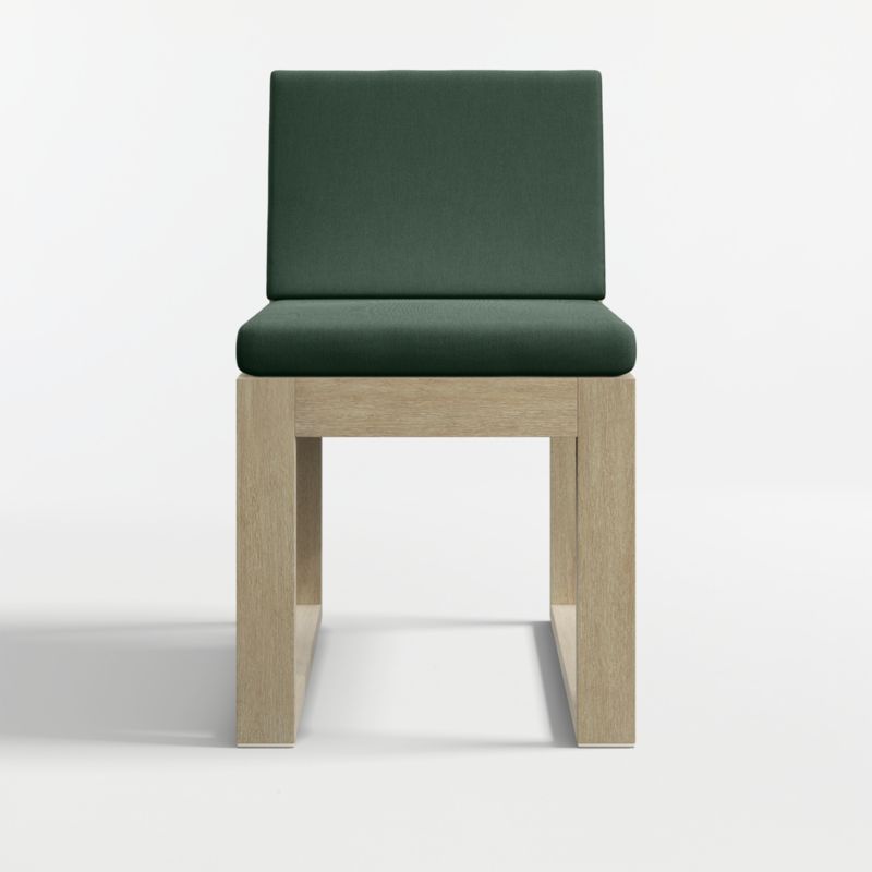 Mallorca Wood Outdoor Dining Chair with Cast Ivy Sunbrella ® Cushions - image 3 of 7