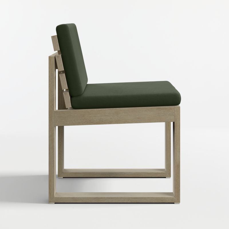 Mallorca Wood Outdoor Dining Chair with Cast Sage Sunbrella ® Cushions