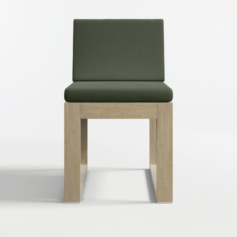 Mallorca Wood Outdoor Dining Chair with Cast Sage Sunbrella ® Cushions