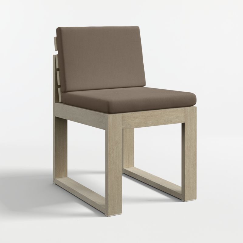 Mallorca 92"-114" Solid Wood Outdoor Extension Dining Table and Chair Set with Cast Shale Sunbrella ® Cushions