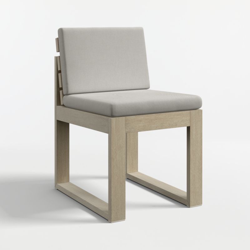 Mallorca 92"-114" Solid Wood Outdoor Extension Dining Table and Chair Set with Cast Silver Sunbrella ® Cushions