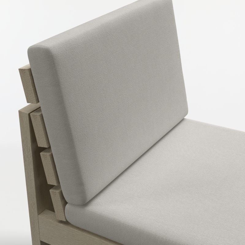 Mallorca Wood Outdoor Dining Chair with Cast Silver Sunbrella ® Cushions