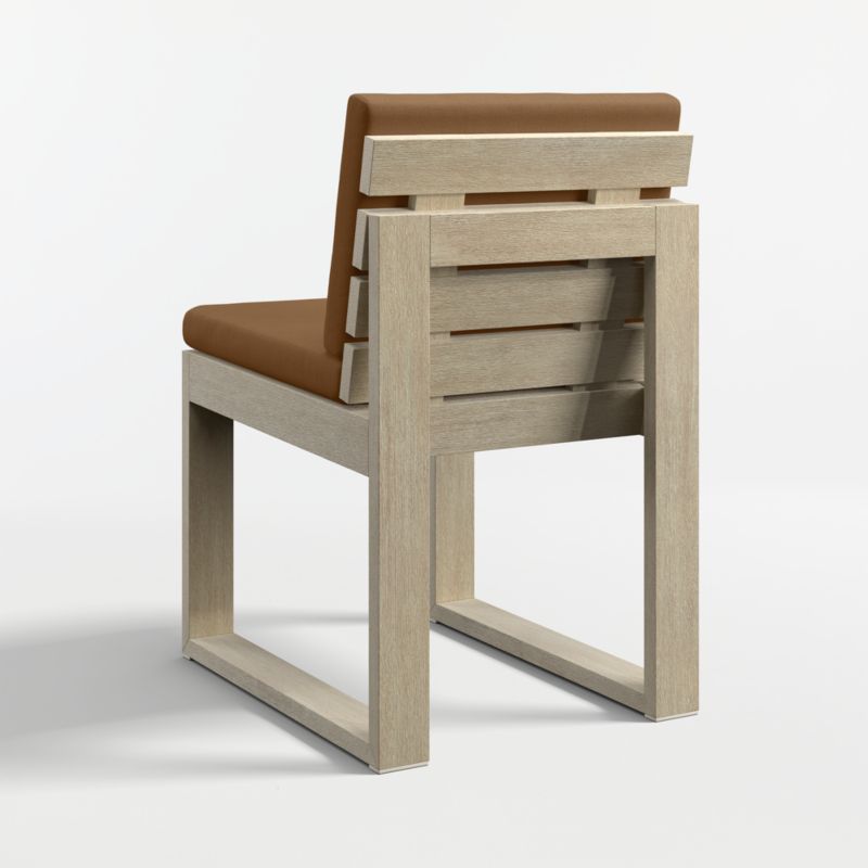 Mallorca Wood Outdoor Dining Chair with Cast Teak Sunbrella ® Cushions