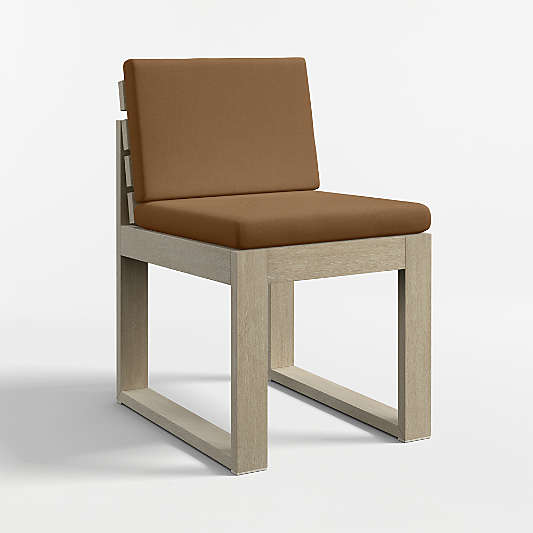 Mallorca Wood Outdoor Dining Chair with Cast Teak Sunbrella ® Cushions