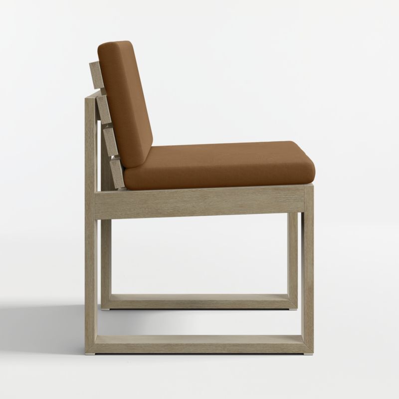 Mallorca Wood Outdoor Dining Chair with Cast Teak Sunbrella ® Cushions