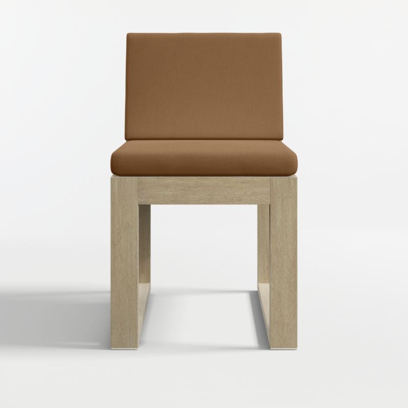 Mallorca Wood Outdoor Dining Chair with Cast Teak Sunbrella ® Cushions