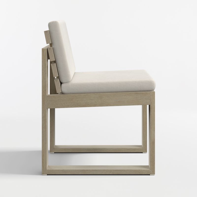 Mallorca Wood Outdoor Dining Chair with Ivory Cushions - image 3 of 6