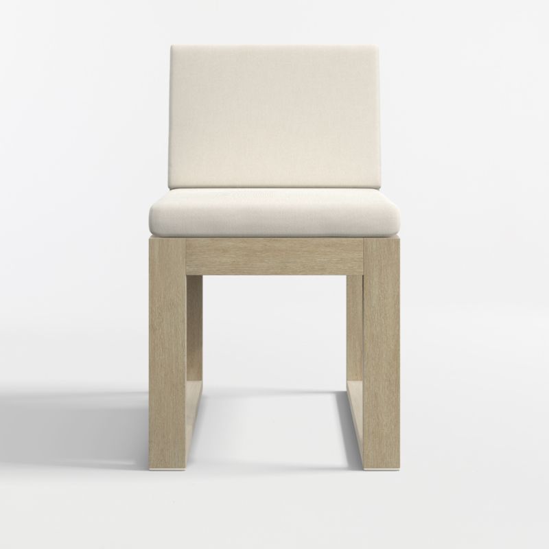 Mallorca Wood Outdoor Dining Chair with Ivory Cushions - image 2 of 6