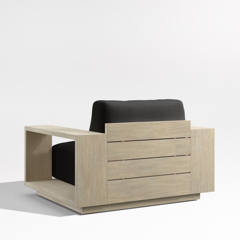 Mallorca Wood Outdoor Lounge Chair with Canvas Black Sunbrella ® Cushions - image 11 of 13