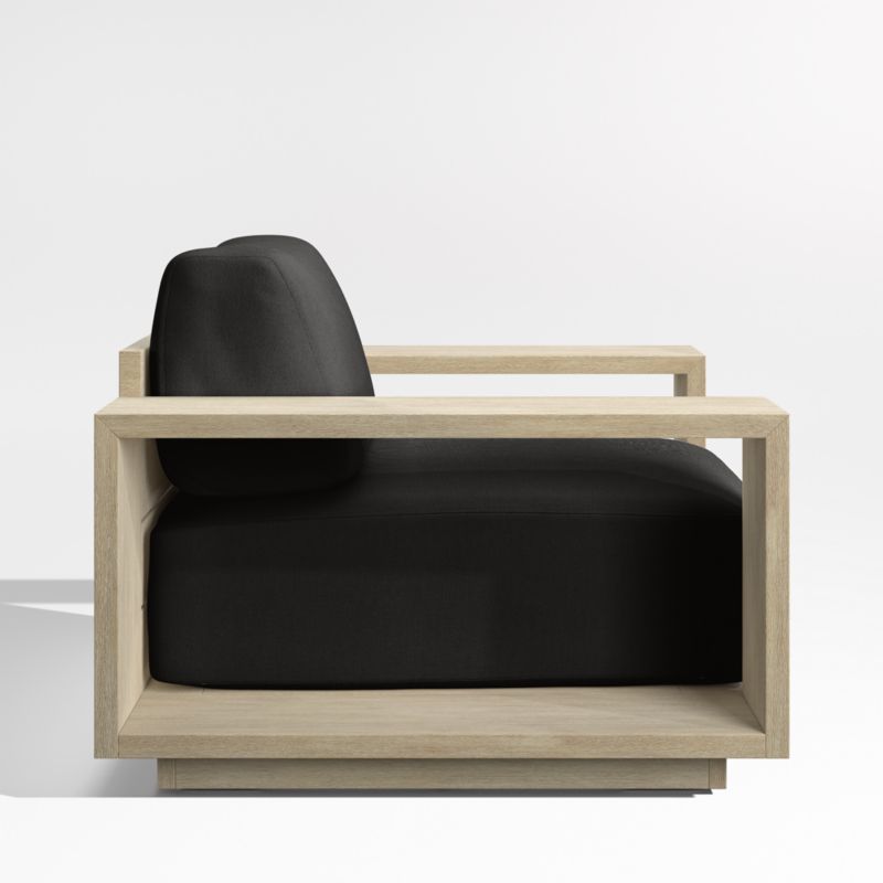 Mallorca Wood Outdoor Lounge Chair with Canvas Black Sunbrella ® Cushions - image 10 of 13