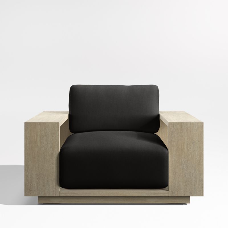 Mallorca Wood Outdoor Lounge Chair with Canvas Black Sunbrella ® Cushions - image 9 of 13