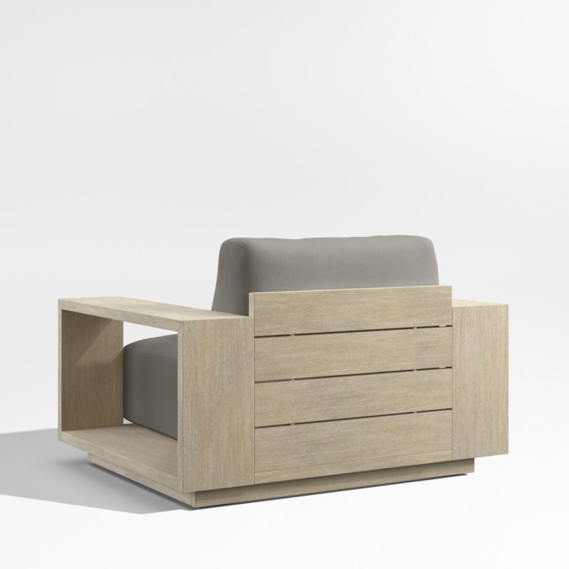 Mallorca Wood Outdoor Lounge Chair with Canvas Charcoal Sunbrella ® Cushions - image 9 of 11