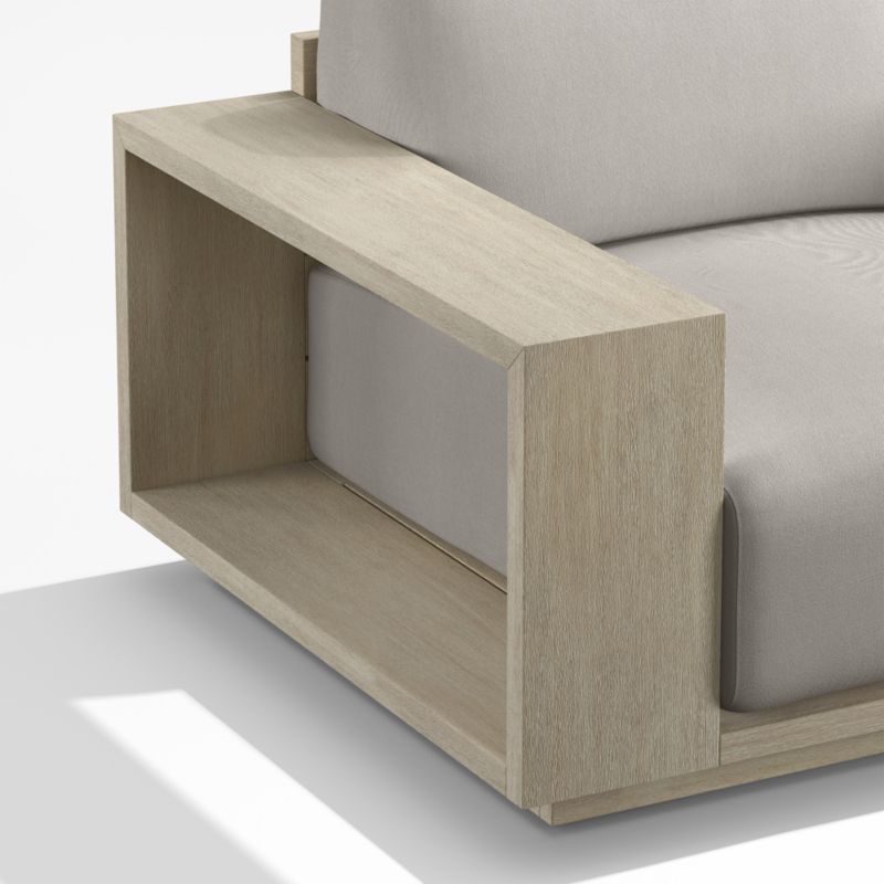 Mallorca Wood Outdoor Lounge Chair with Cast Ash Sunbrella ® Cushions - image 10 of 11