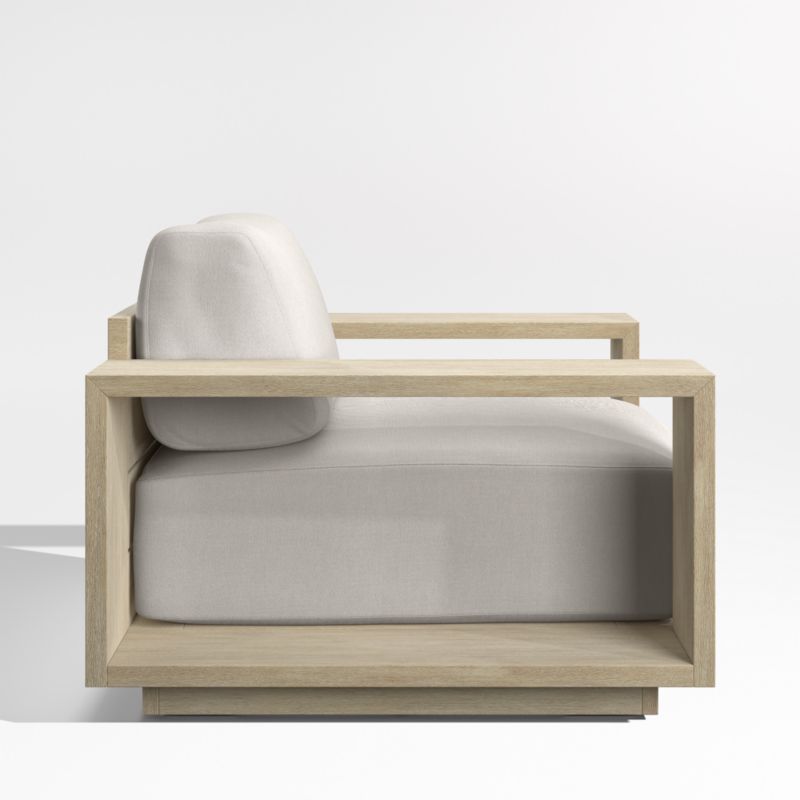 Mallorca Wood Outdoor Lounge Chair with Cast Ash Sunbrella ® Cushions - image 8 of 11