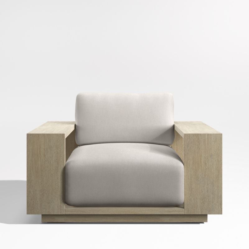 Mallorca Wood Outdoor Lounge Chair with Cast Ash Sunbrella ® Cushions - image 7 of 11